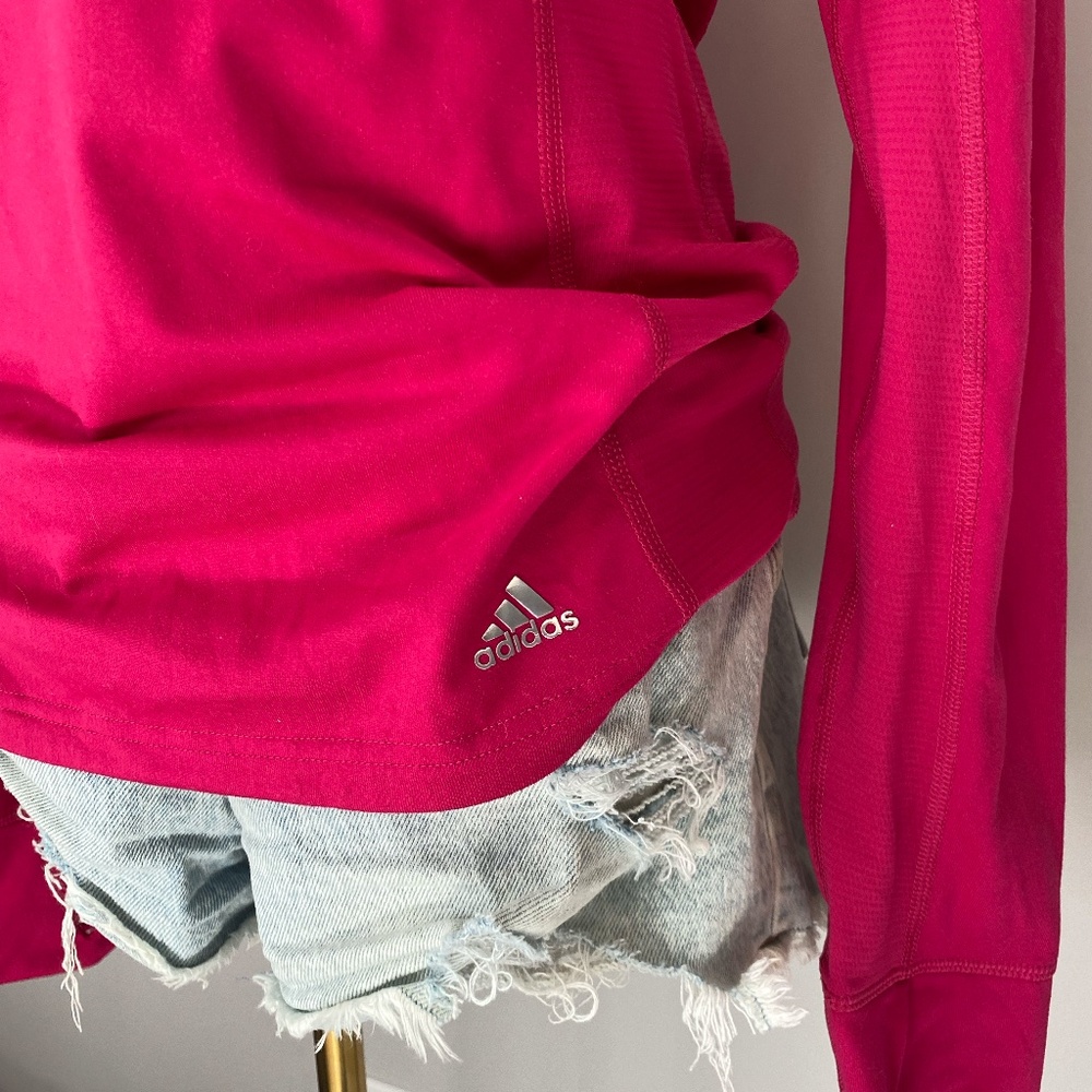 Pink Adidas Workout Jacket | Quarter Zip - Picture 2 of 6